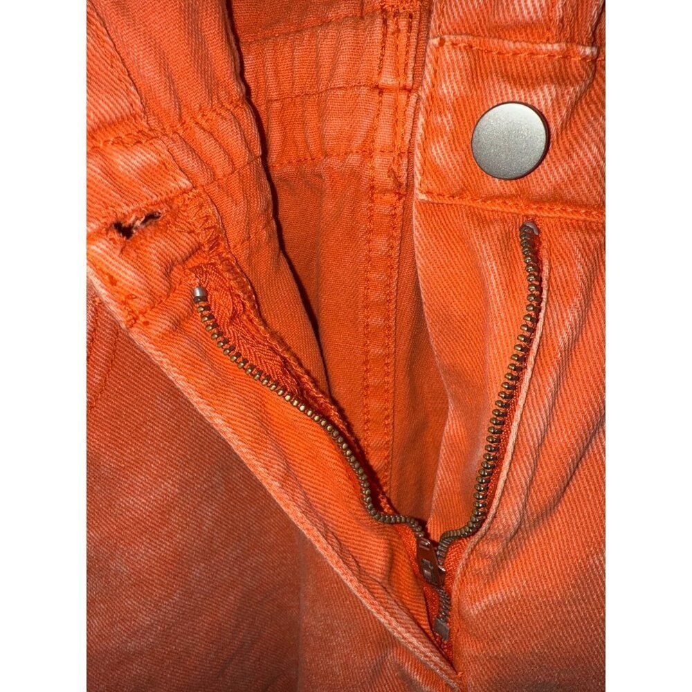 NWT SWEET DUET DISTRESSED DENIM ROMPER IN ORANGE Size Large - Picture 13 of 16